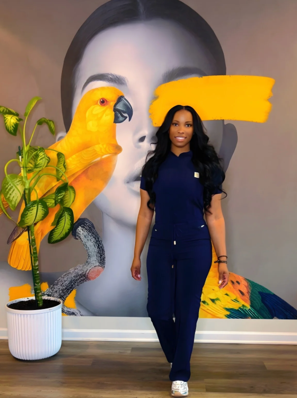 All-In-One Navy Wide Leg Jumpsuit