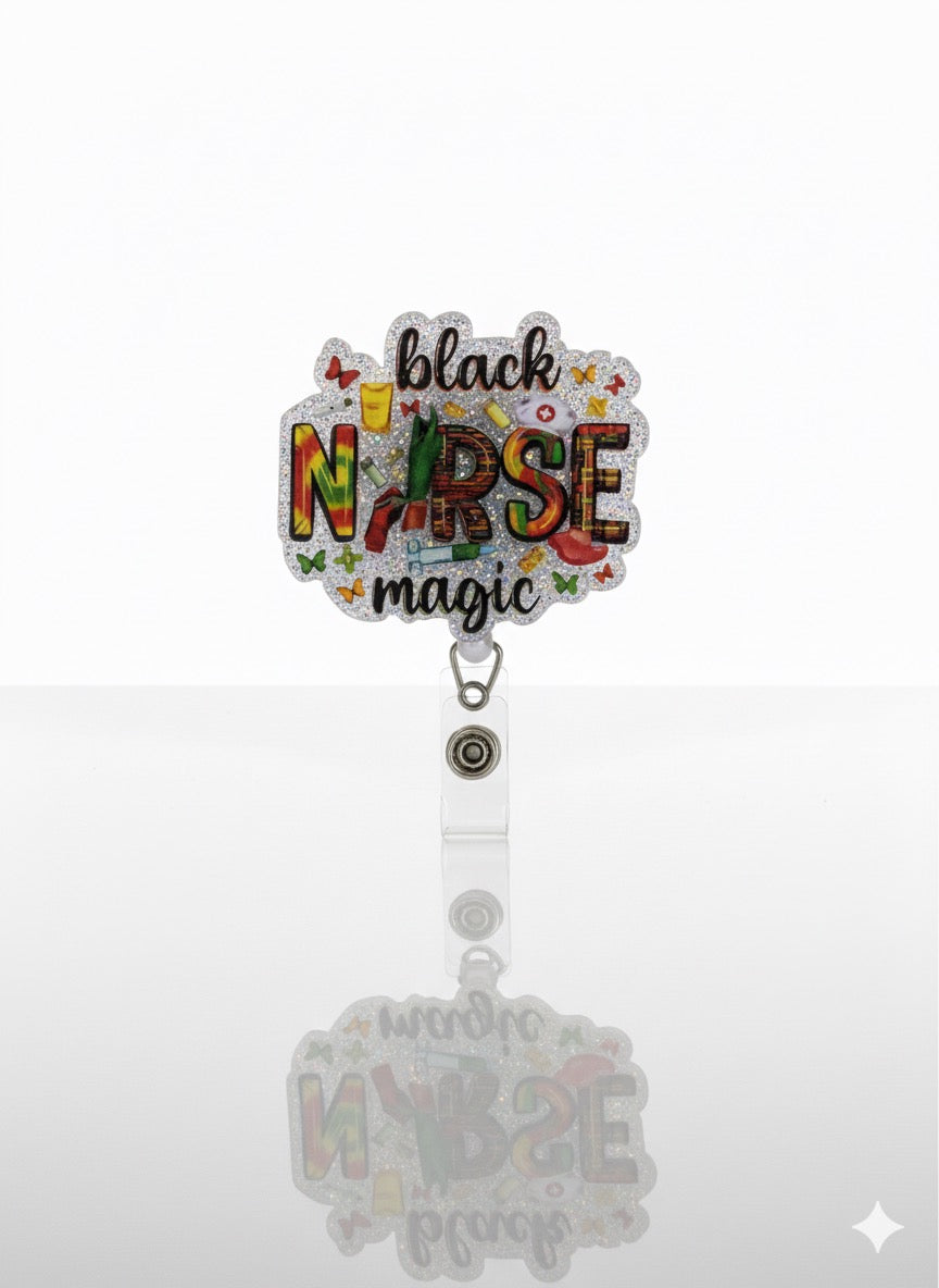 Black Nurse Magic Badge