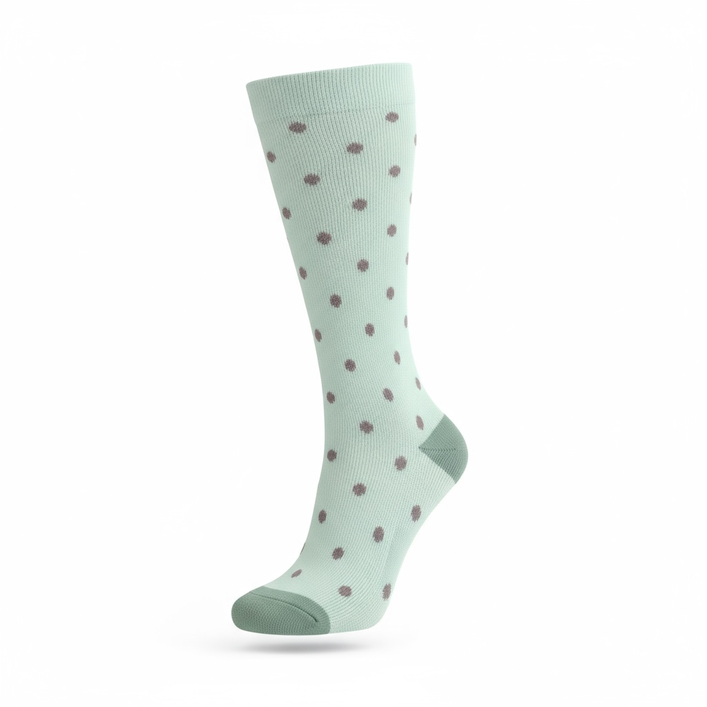 Mint Dapper Dots Compression Socks