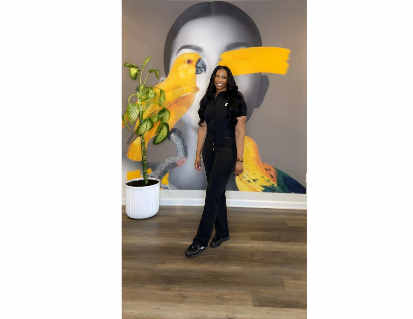 All-In-One Luxe Black Wide Leg Jumpsuit