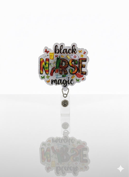 Black Nurse Magic Badge