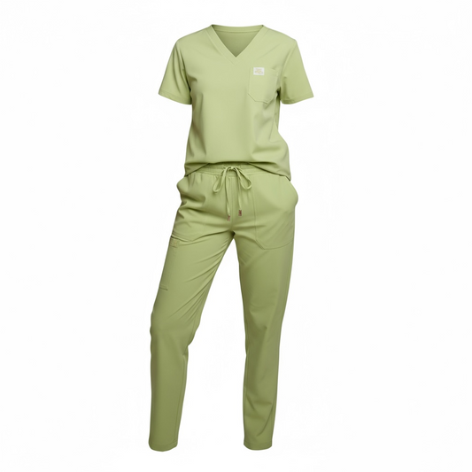 Cloud Soft Green Apple Scrub Set