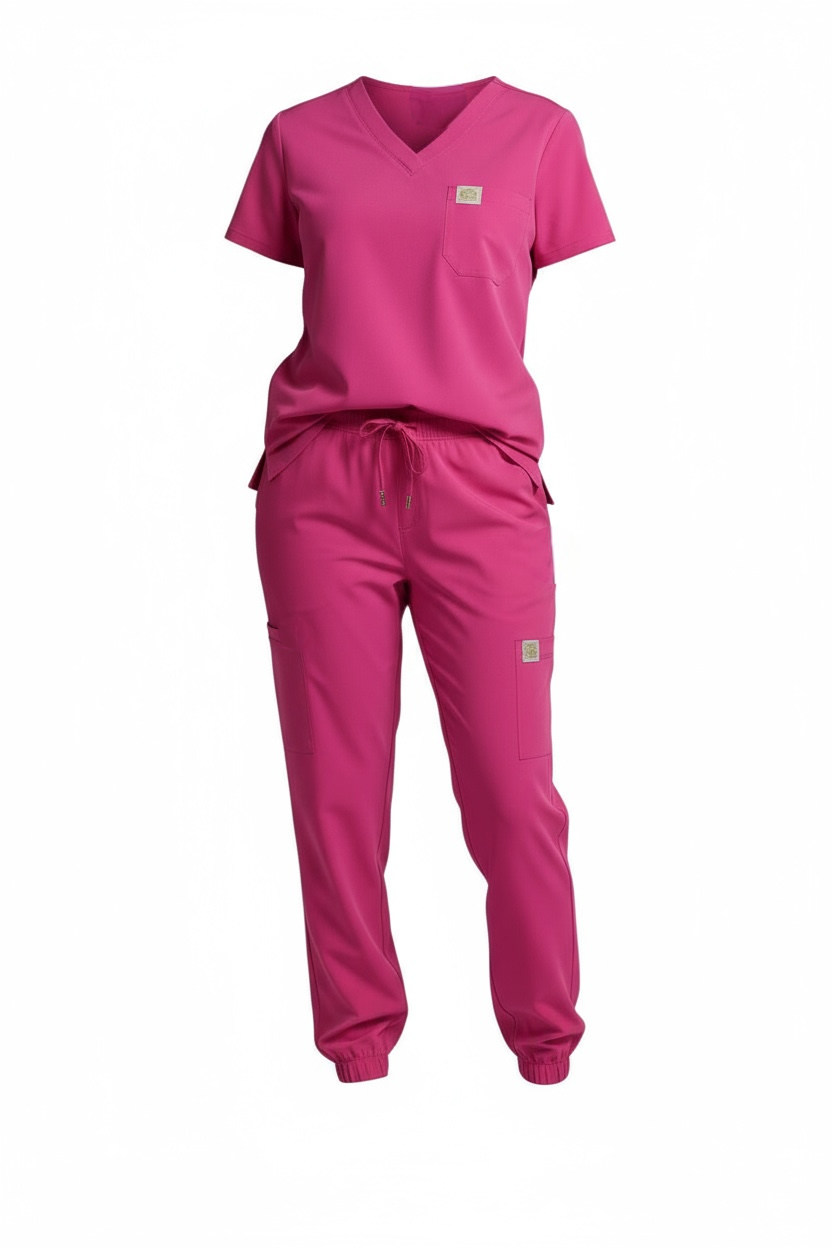 Cloud Soft Bubblegum Pink Scrub Set