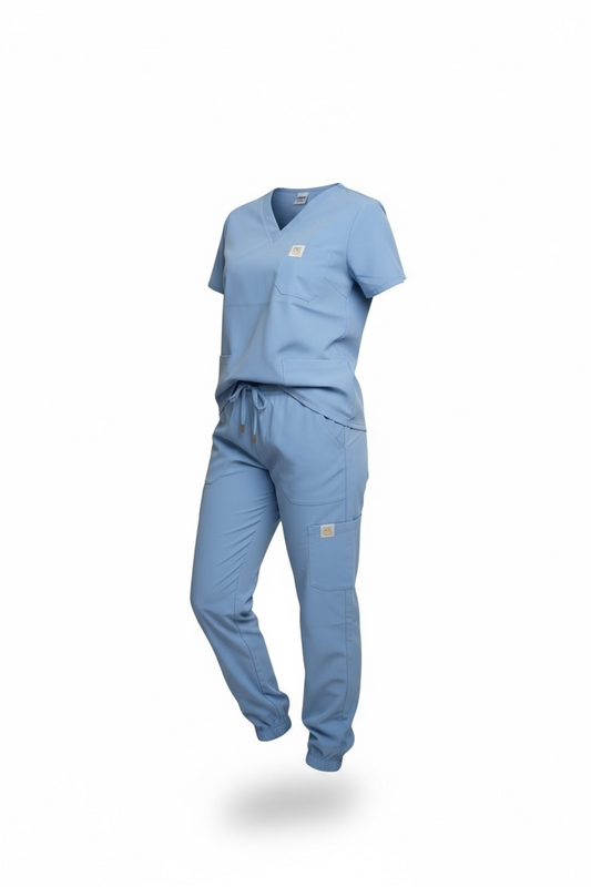 Cloud Soft Ceil Blue Scrub Set