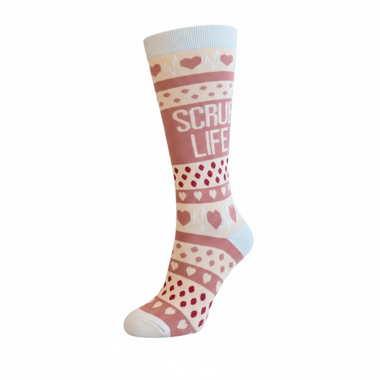 Mauve Scrub Life CompressionnSocks