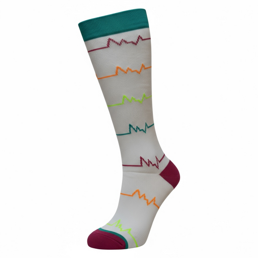 EKG Multicolored Compression Socks