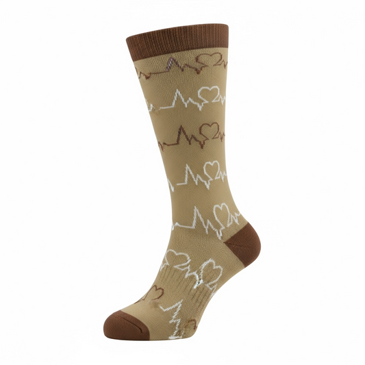 EKG Khaki Compression Socks
