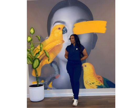 Deep Navy Luxe Two-Piece Flare Set