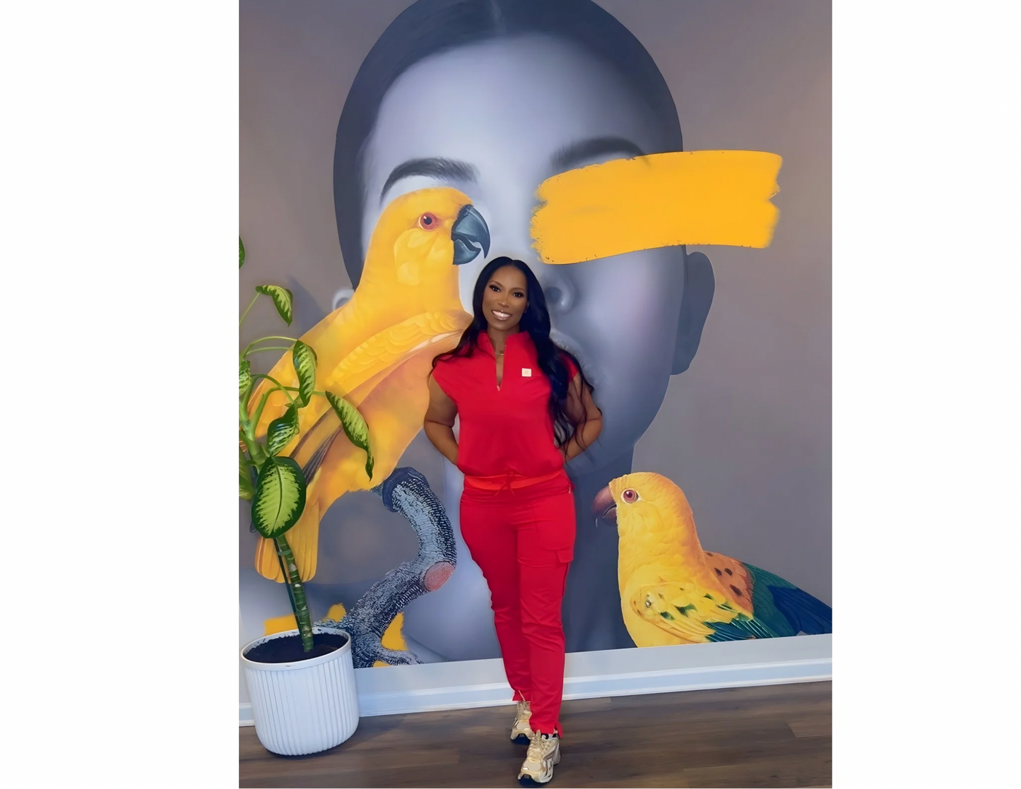 Crimson Red Luxe Two-Piece Flare Set