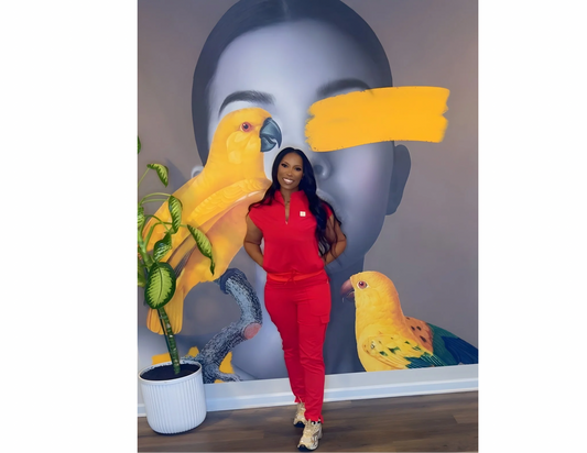 Crimson Red Luxe Two-Piece Flare Set