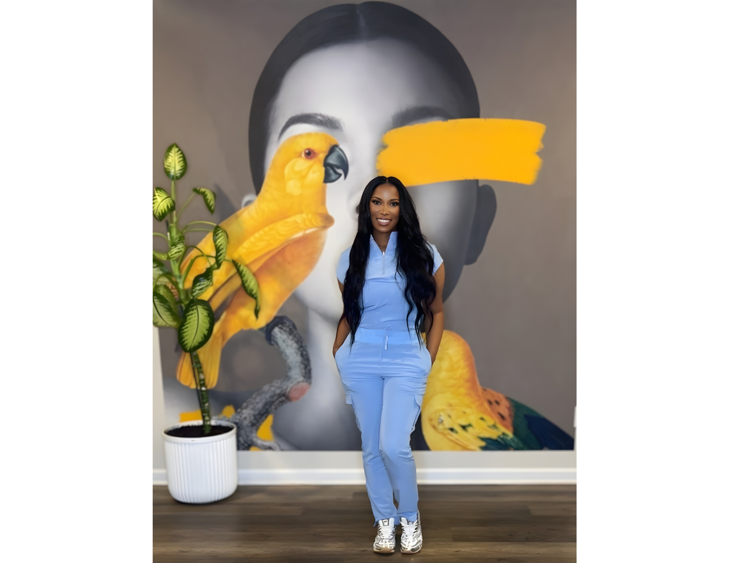 Ceil Blue Luxe Two-Piece Flare Set