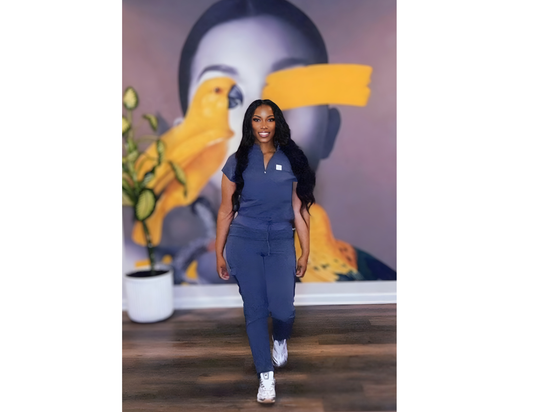 Smokey Gray Luxe Two-Piece Flare Set